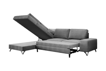 Emet Bäddsoffa med Schäslong 4-sits - Ljusbrun - Möbler - Soffa - Bäddsoffa - Bäddsoffa längsbäddad