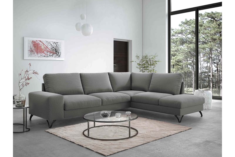 Emet Bäddsoffa med Schäslong 4-sits - Ljusbrun - Möbler - Soffa - Bäddsoffa - Bäddsoffa längsbäddad