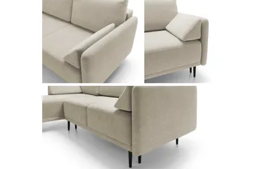 Enaya Bäddsoffa m. Divan 3-sits - Beige - Möbler - Soffa - Bäddsoffa - Bäddsoffa divan