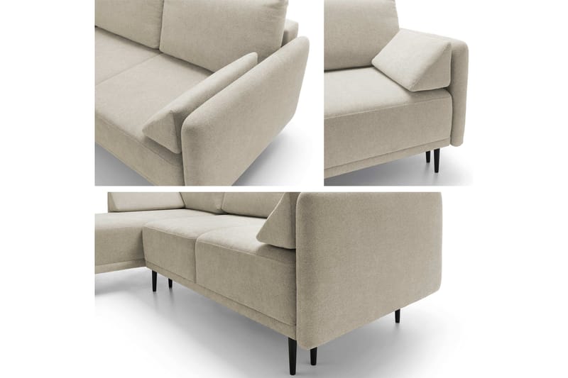 Enaya Bäddsoffa m. Divan 3-sits - Grå - Möbler - Soffa - Bäddsoffa - Bäddsoffa divan