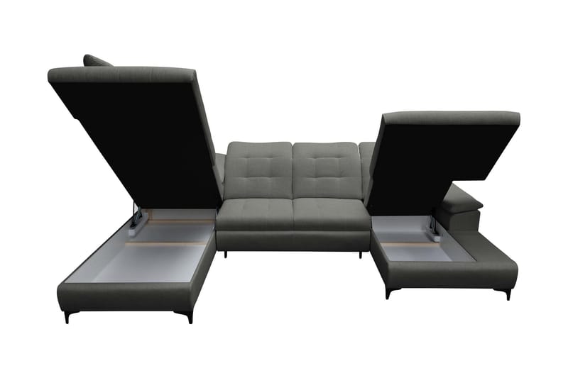 Enzo Bäddsoffa med Divan och Schäslong 4-sits - Beige - Möbler - Soffa - Bäddsoffa - Bäddsoffa divan