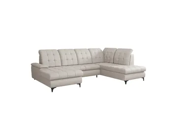 Enzo Bäddsoffa med Divan och Schäslong 4-sits - Beige - Möbler - Soffa - Bäddsoffa - Bäddsoffa divan