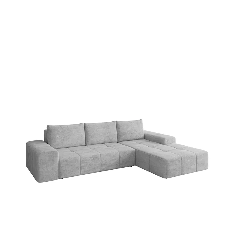 Falor 3-sits Bäddsoffa med Divan Höger och Förvaring, Grå