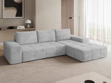 Falor 3-sits B äddsoffa med Divan Höger och Förvaring - Grå - Möbler - Soffa - Bäddsoffa - Hörnbäddsoffa