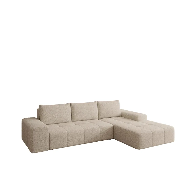 Falor 3-sits Bäddsoffa med divan Högervänd - Beige - Möbler - Soffa - Bäddsoffa - Hörnbäddsoffa