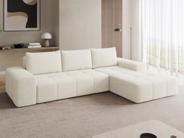Falor 3-sits Bäddsoffa med divan Högervänd - Benvit - Möbler - Soffa - Bäddsoffa - Hörnbäddsoffa