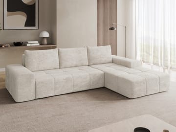 Falor 3-sits Bäddsoffa med divan Högervänd - Ljusgrå - Möbler - Soffa - Bäddsoffa - Hörnbäddsoffa