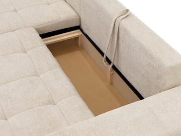 Falor 3-sits Bäddsoffa med divan Vänstervänd - Beige - Möbler - Soffa - Bäddsoffa - Hörnbäddsoffa