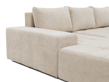 Falor 3-sits Bäddsoffa med divan Vänstervänd - Beige - Möbler - Soffa - Bäddsoffa - Hörnbäddsoffa