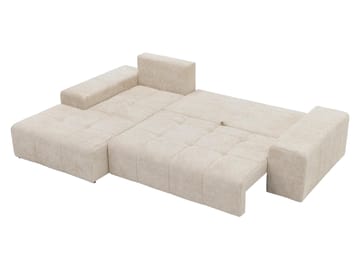 Falor 3-sits Bäddsoffa med divan Vänstervänd - Beige - Möbler - Soffa - Bäddsoffa - Hörnbäddsoffa