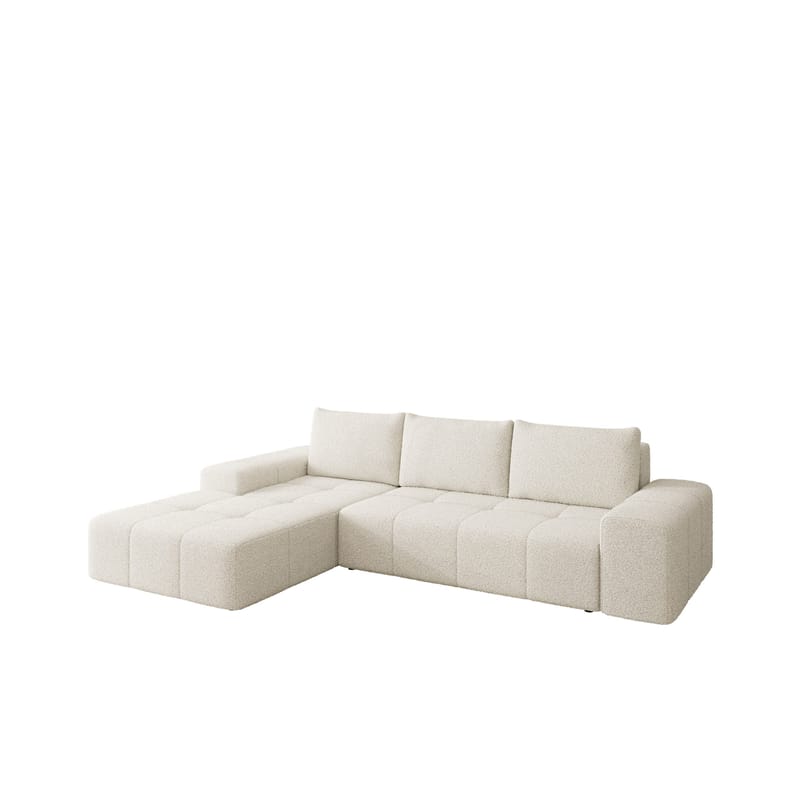 Falor 3-sits Bäddsoffa med divan Vänstervänd - Benvit - Möbler - Soffa - Bäddsoffa - Hörnbäddsoffa