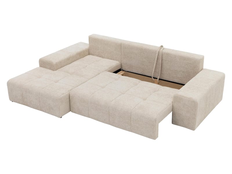 Falor 3-sits Bäddsoffa med divan Vänstervänd - Ljusbeige - Möbler - Soffa - Bäddsoffa - Hörnbäddsoffa