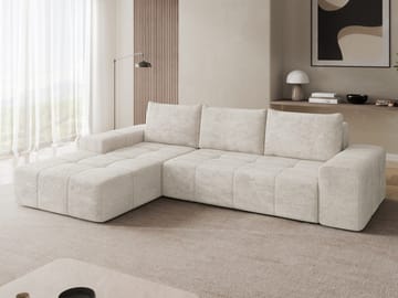Falor 3-sits Bäddsoffa med divan Vänstervänd - Ljusgrå - Möbler - Soffa - Bäddsoffa - Hörnbäddsoffa