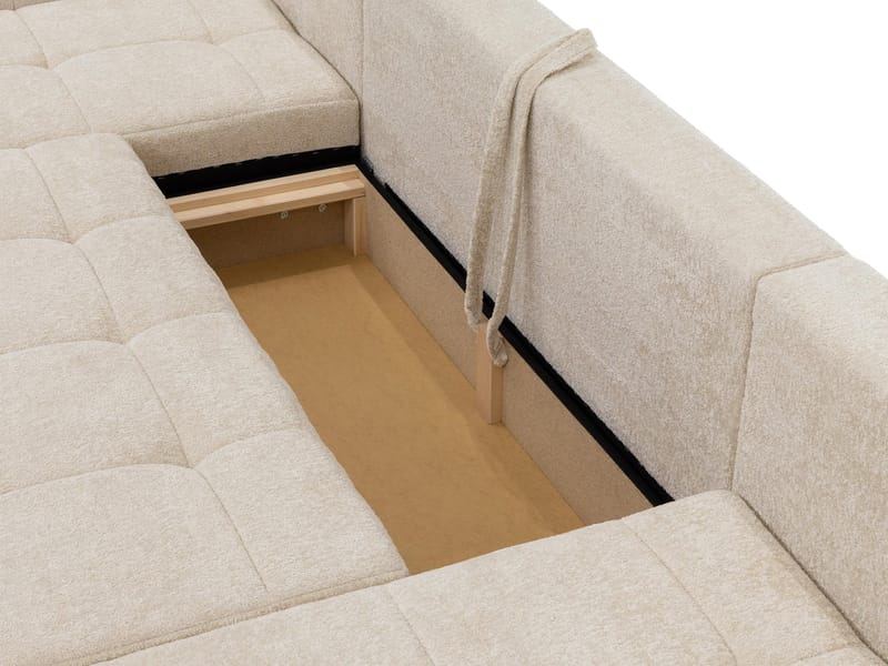Falor 5-sits U-formad bäddsoffa - Beige - Möbler - Soffa - Bäddsoffa - Hörnbäddsoffa