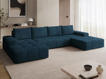 Falor 5-sits U-formad bäddsoffa - blå - Möbler - Soffa - Bäddsoffa - Hörnbäddsoffa