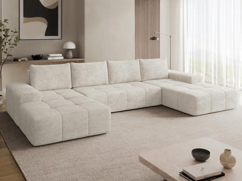 Falor 5-sits U-formad bäddsoffa - Ljusbeige - Möbler - Soffa - Bäddsoffa - Hörnbäddsoffa