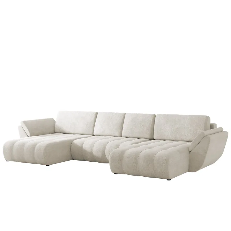 Faro 4-sits U-Bäddsoffa med förvaring, Beige