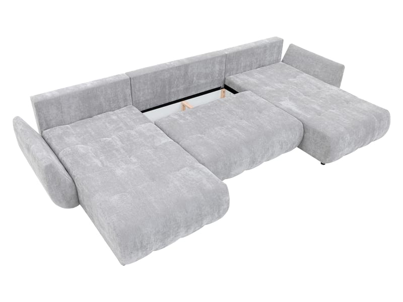 Faro 4-sits U-Bäddsoffa med förvaring - Brun - Möbler - Soffa - Bäddsoffa - Hörnbäddsoffa