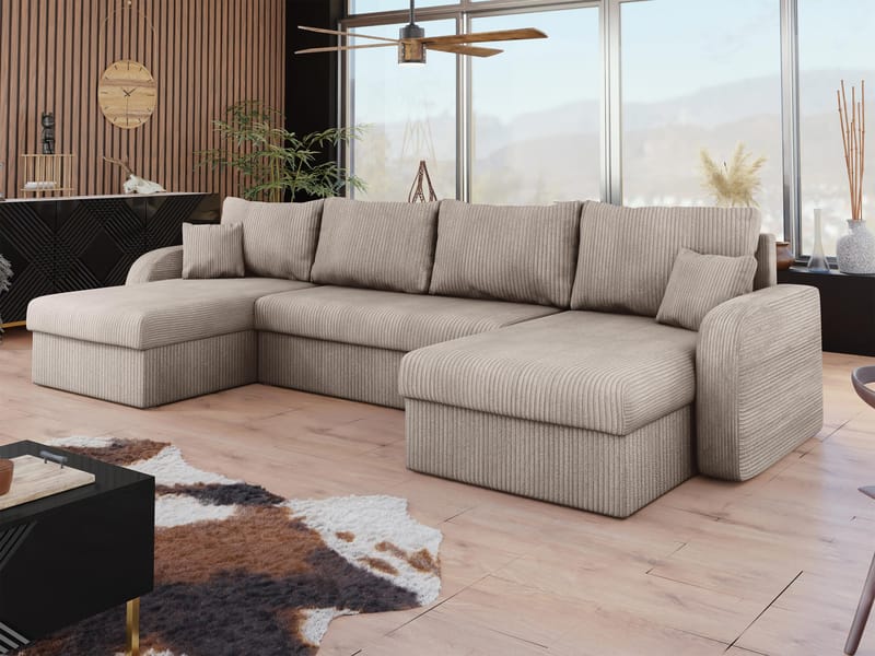 Faro 4-sits U-Bäddsoffa med förvaring - Möbler - Soffa - Bäddsoffa - Hörnbäddsoffa