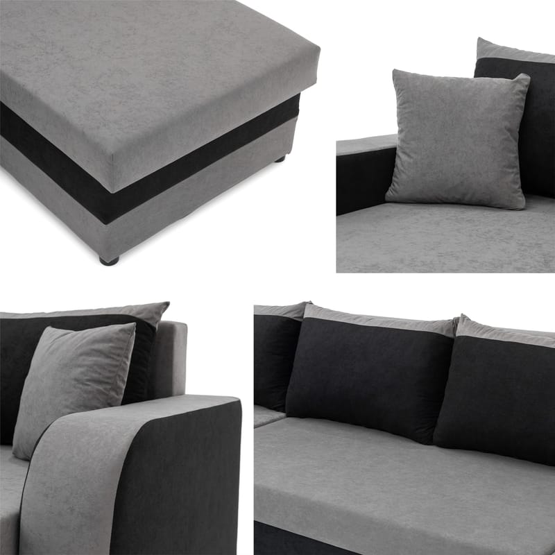 Faro 4-sits U-Bäddsoffa med förvaring - Möbler - Soffa - Bäddsoffa - Hörnbäddsoffa