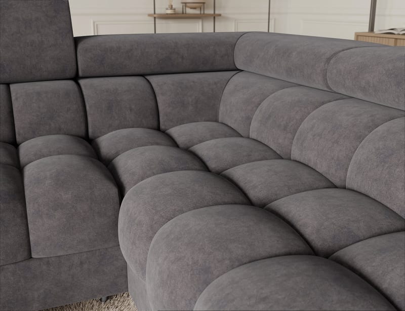 Fectory 6-sits Bubblig Hörnbäddsoffa med Schäslong och förvaring Höger - Aura 04 - Möbler - Soffa - Bäddsoffa - Hörnbäddsoffa