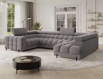 Fectory 6-sits Bubblig Hörnbäddsoffa med Schäslong och förvaring Höger - Aura 04 - Möbler - Soffa - Bäddsoffa - Hörnbäddsoffa