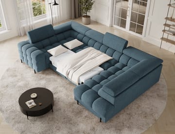 Fectory 6-sits Bubblig Hörnbäddsoffa med Schäslong och förvaring Höger - Jaffray 40 - Möbler - Soffa - Bäddsoffa - Hörnbäddsoffa