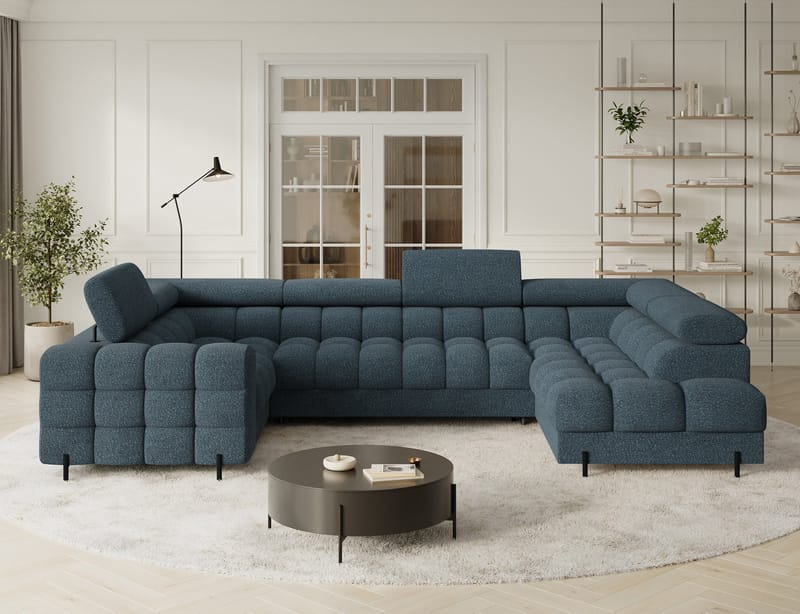 Fectory 6-sits Bubblig Hörnbäddsoffa med Schäslong och förvaring Höger - Jaffray 40 - Möbler - Soffa - Bäddsoffa - Hörnbäddsoffa