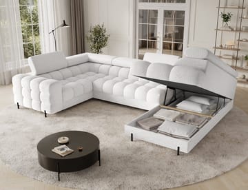 Fectory 6-sits Bubblig Hörnbäddsoffa med Schäslong och förvaring Höger - Royal 01 - Möbler - Soffa - Bäddsoffa - Hörnbäddsoffa