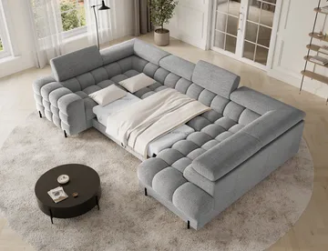 Fectory 6-sits Bubblig Hörnbäddsoffa med Schäslong och förvaring Höger - Royal 03 - Möbler - Soffa - Bäddsoffa - Hörnbäddsoffa