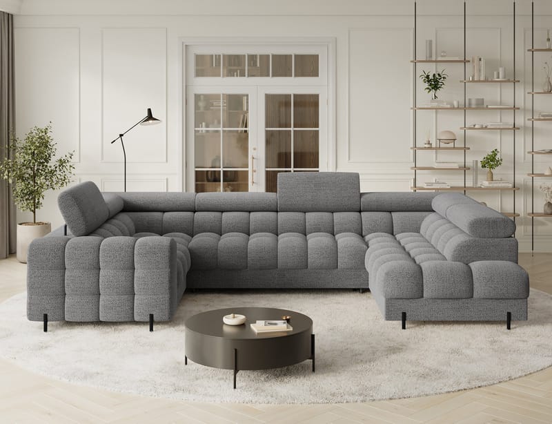 Fectory 6-sits Bubblig Hörnbäddsoffa med Schäslong och förvaring Höger - Royal 03 - Möbler - Soffa - Bäddsoffa - Hörnbäddsoffa