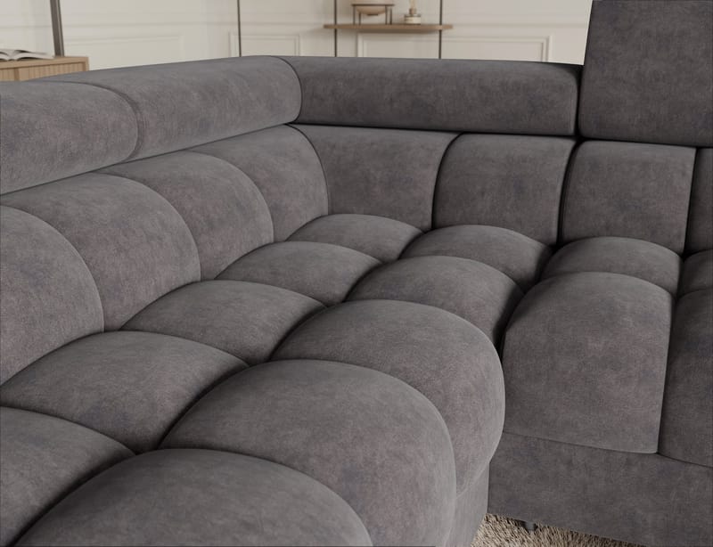 Fectory 6-sits Bubblig Hörnbäddsoffa med Schäslong och förvaring Vänster - Aura 04 - Möbler - Soffa - Bäddsoffa - Hörnbäddsoffa