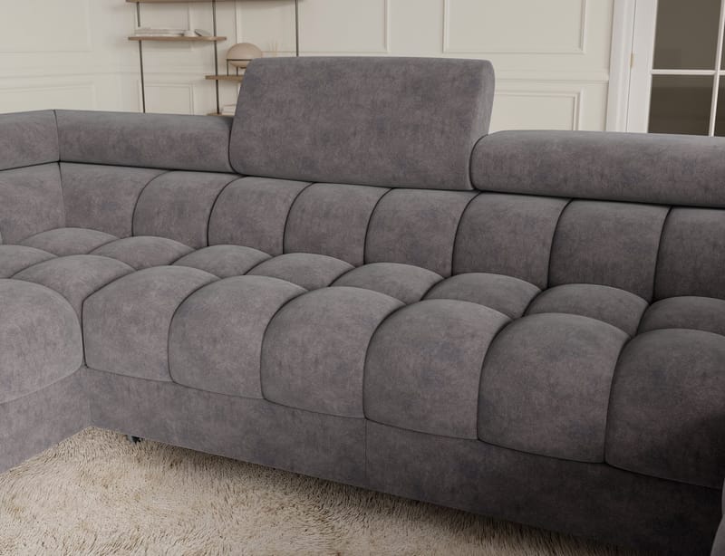 Fectory 6-sits Bubblig Hörnbäddsoffa med Schäslong och förvaring Vänster - Aura 04 - Möbler - Soffa - Bäddsoffa - Hörnbäddsoffa