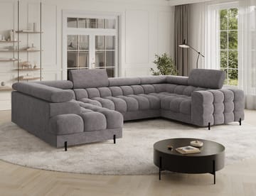 Fectory 6-sits Bubblig Hörnbäddsoffa med Schäslong och förvaring Vänster - Aura 04 - Möbler - Soffa - Bäddsoffa - Hörnbäddsoffa