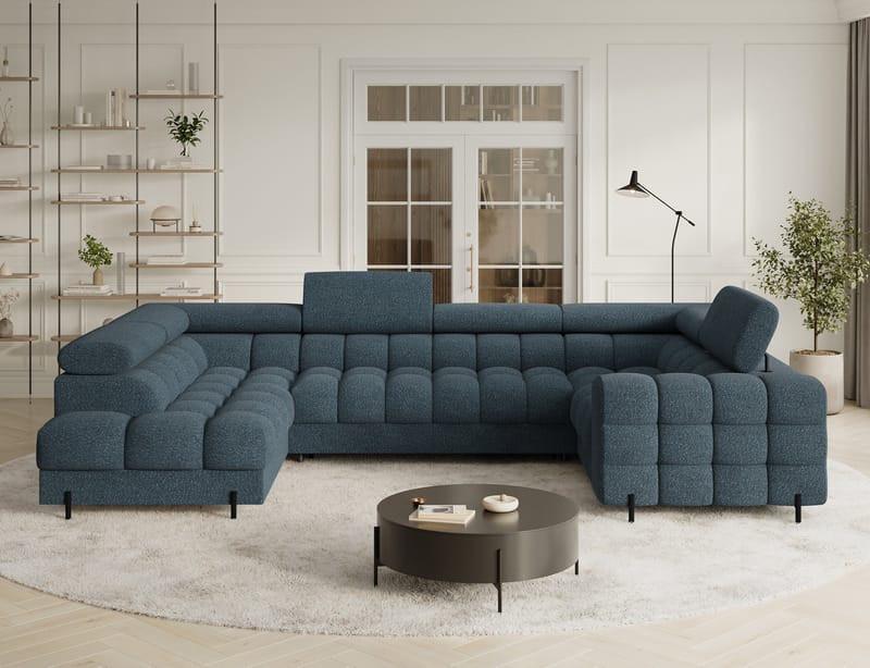 Fectory 6-sits Bubblig Hörnbäddsoffa med Schäslong och förvaring Vänster - Jaffray 40 - Möbler - Soffa - Bäddsoffa - Hörnbäddsoffa