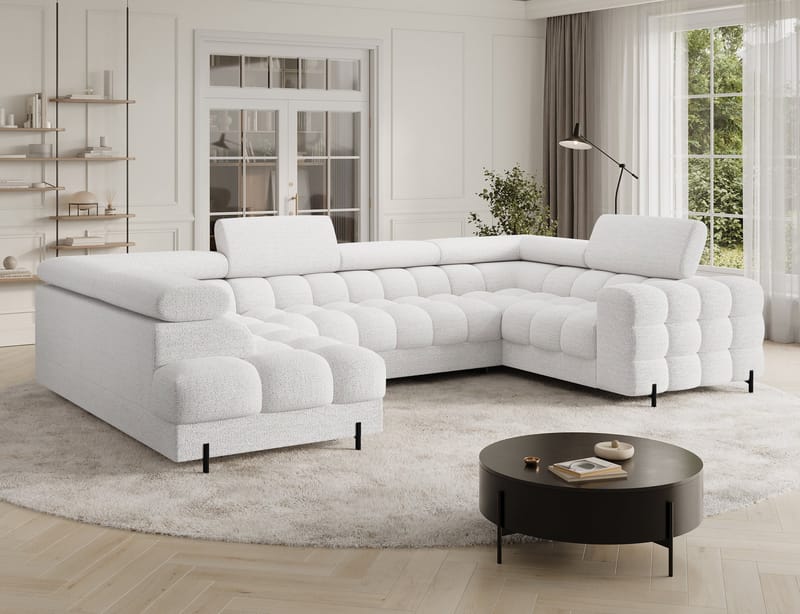 Fectory 6-sits Bubblig Hörnbäddsoffa med Schäslong och förvaring Vänster - Royal 01 - Möbler - Soffa - Bäddsoffa - Hörnbäddsoffa