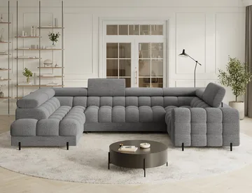 Fectory 6-sits Bubblig Hörnbäddsoffa med Schäslong och förvaring Vänster - Royal 03 - Möbler - Soffa - Bäddsoffa - Hörnbäddsoffa