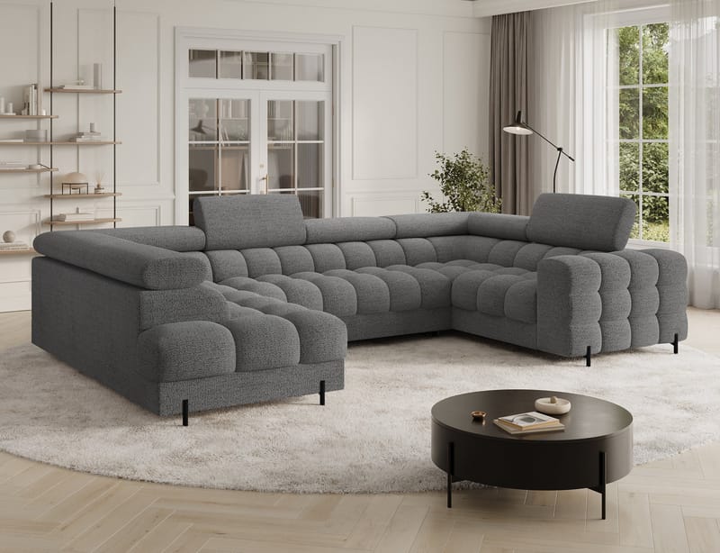 Fectory 6-sits Bubblig Hörnbäddsoffa med Schäslong och förvaring Vänster - Royal 03 - Möbler - Soffa - Bäddsoffa - Hörnbäddsoffa