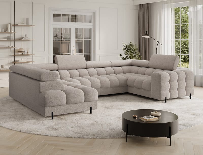 Fectory 6-sits Bubblig Hörnbäddsoffa med Schäslong och förvaring Vänster - Royal 18 - Möbler - Soffa - Bäddsoffa - Hörnbäddsoffa