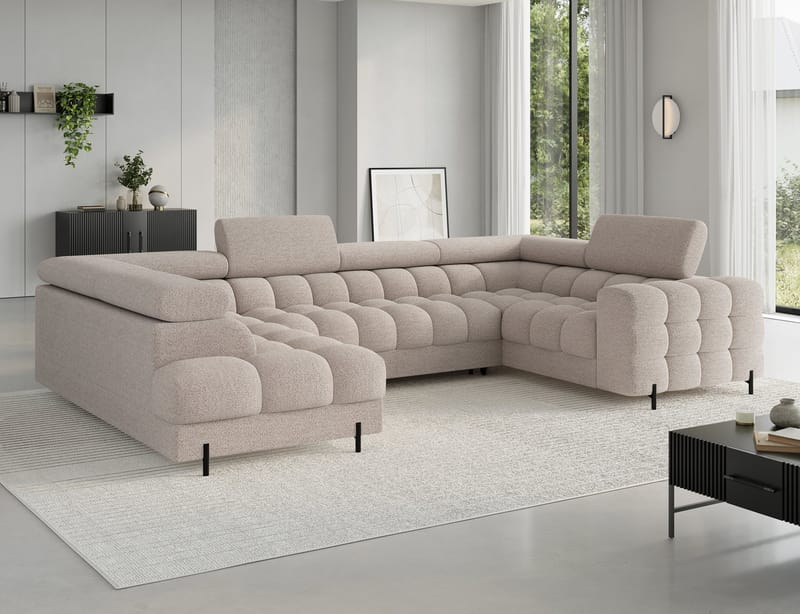Fectory 6-sits Bubblig Hörnbäddsoffa med Schäslong och förvaring Vänster - Royal 18 - Möbler - Soffa - Bäddsoffa - Hörnbäddsoffa