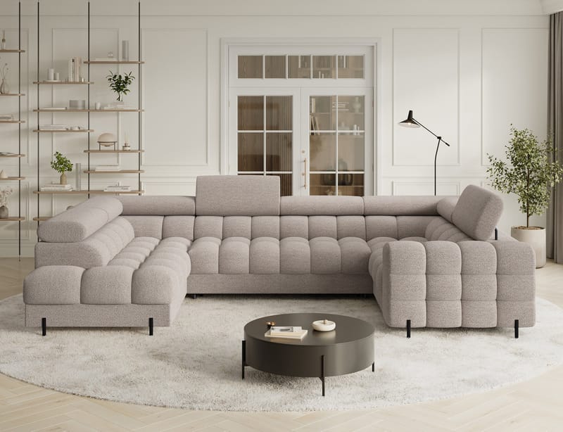 Fectory 6-sits Bubblig Hörnbäddsoffa med Schäslong och förvaring Vänster - Royal 18 - Möbler - Soffa - Bäddsoffa - Hörnbäddsoffa