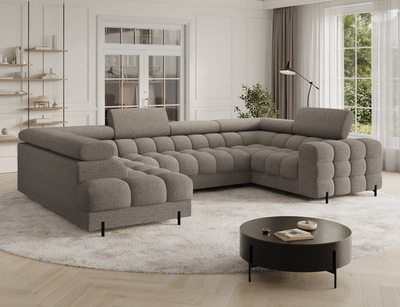 Fectory 6-sits Bubblig Hörnbäddsoffa med Schäslong och förvaring Vänster - Royal 20 - Möbler - Soffa - Bäddsoffa - Hörnbäddsoffa
