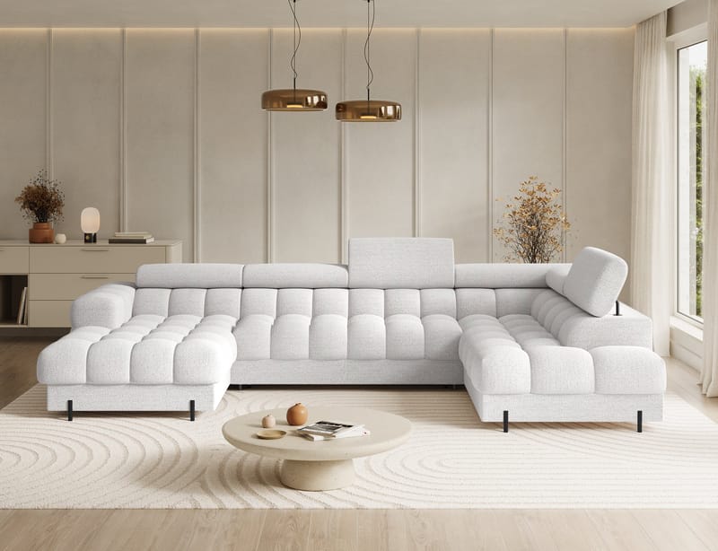 Feraria 6-sits Bubblig Bäddsoffa med Divan och Schäslong förvaring Höger - Royal 01 - Möbler - Soffa - Bäddsoffa - Hörnbäddsoffa
