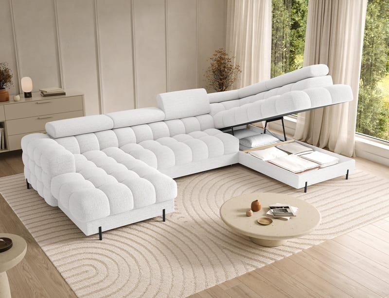 Feraria 6-sits Bubblig Bäddsoffa med Divan och Schäslong förvaring Höger - Royal 01 - Möbler - Soffa - Bäddsoffa - Hörnbäddsoffa