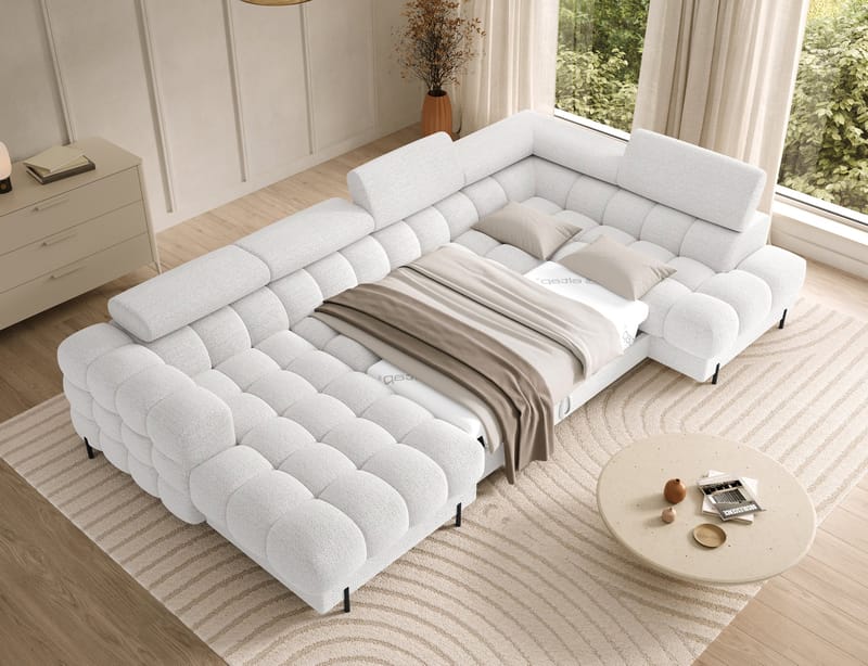 Feraria 6-sits Bubblig Bäddsoffa med Divan och Schäslong förvaring Höger - Royal 01 - Möbler - Soffa - Bäddsoffa - Hörnbäddsoffa