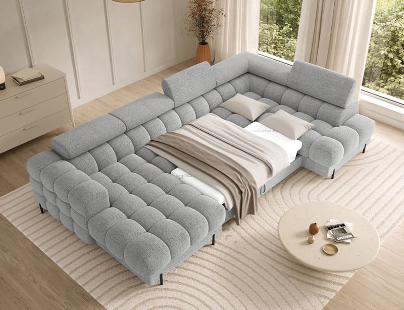 Feraria 6-sits Bubblig Bäddsoffa med Divan och Schäslong förvaring Höger - Royal 03 - Möbler - Soffa - Bäddsoffa - Hörnbäddsoffa