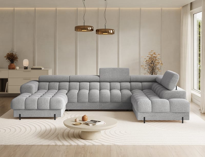 Feraria 6-sits Bubblig Bäddsoffa med Divan och Schäslong förvaring Höger - Royal 03 - Möbler - Soffa - Bäddsoffa - Hörnbäddsoffa