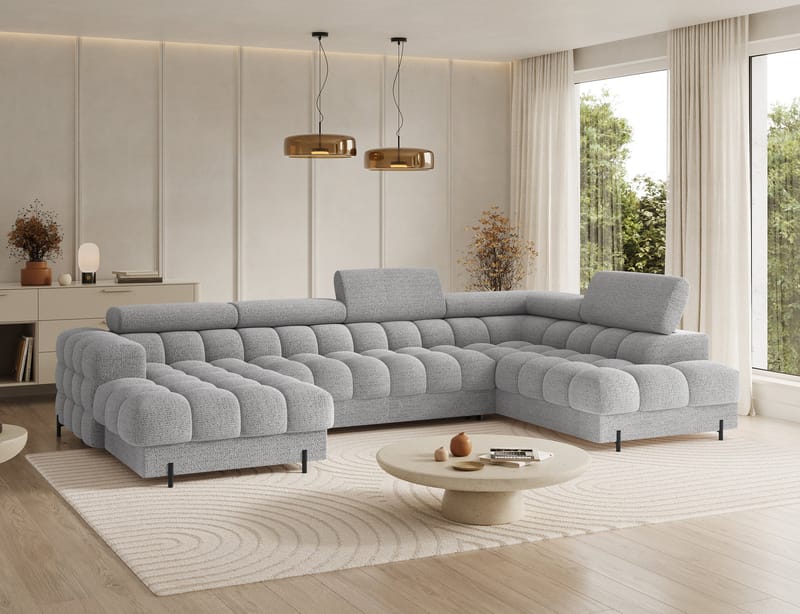 Feraria 6-sits Bubblig Bäddsoffa med Divan och Schäslong förvaring Höger - Royal 03 - Möbler - Soffa - Bäddsoffa - Hörnbäddsoffa