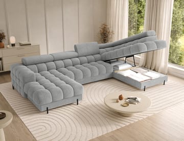 Feraria 6-sits Bubblig Bäddsoffa med Divan och Schäslong förvaring Höger - Royal 03 - Möbler - Soffa - Bäddsoffa - Hörnbäddsoffa