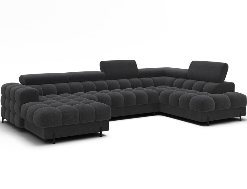 Feraria 6-sits Bubblig Bäddsoffa med Divan och Schäslong förvaring Höger, Royal 05